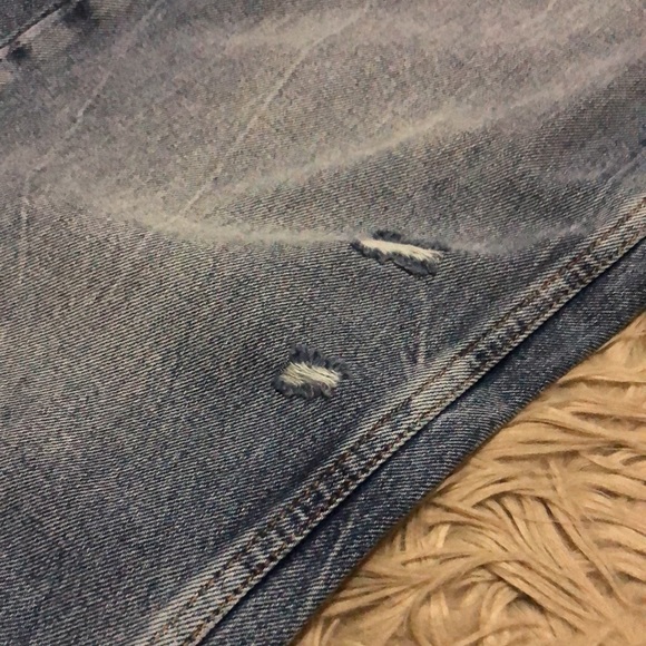 We the Free Jeans-Sz 31 (12)-Cotton-Distressed-Higher Rise-Wider Relaxed Leg-EUC - Picture 5 of 16